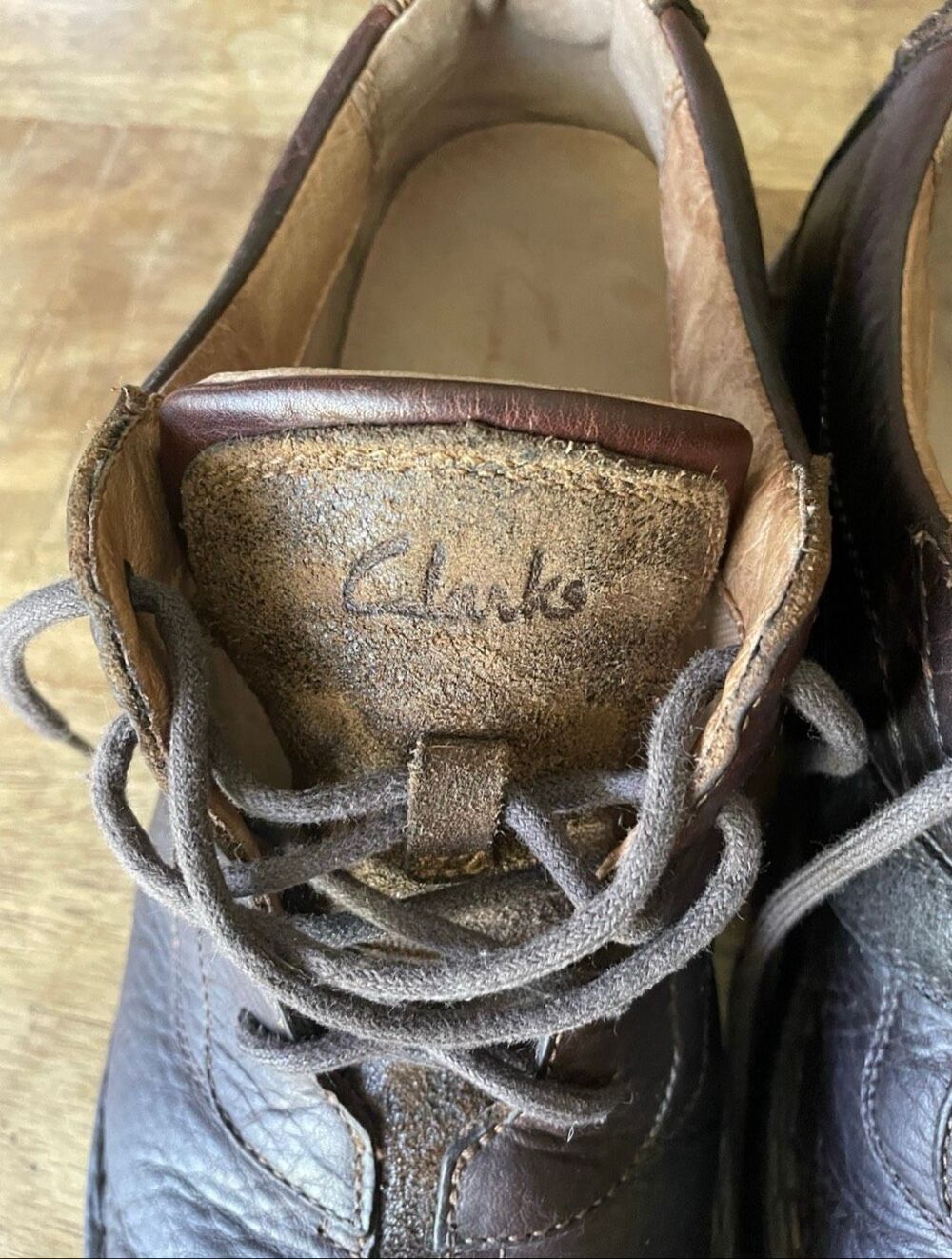Clarks Men’s Brown Leather Lace-Up Casual Shoes Size 10M - Picture 8 of 10